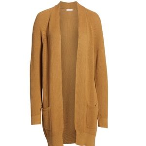 BP Mustard Cardigan with Pockets
